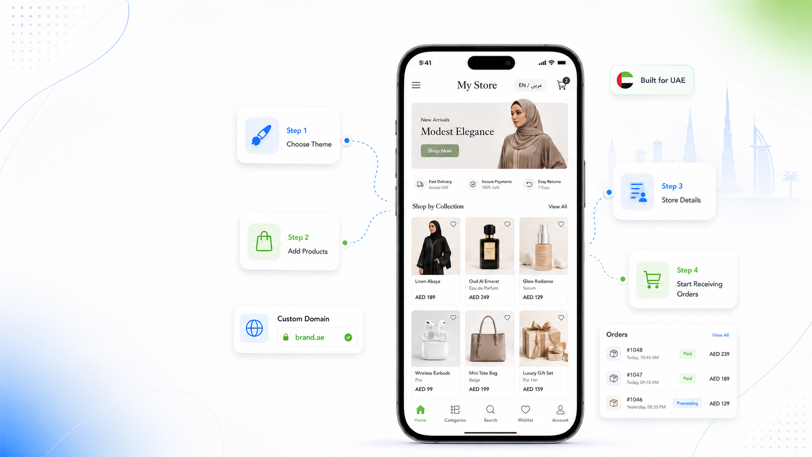 Create online store UAE step by step with Storexio