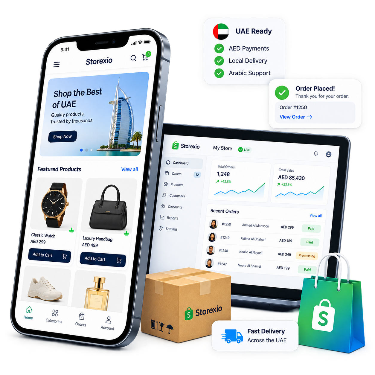 Mobile friendly online store UAE built with Storexio