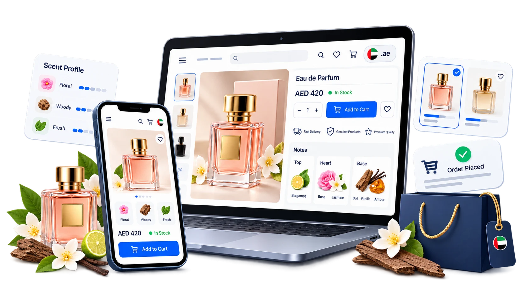 Perfume Ecommerce Website for UAE Businesses